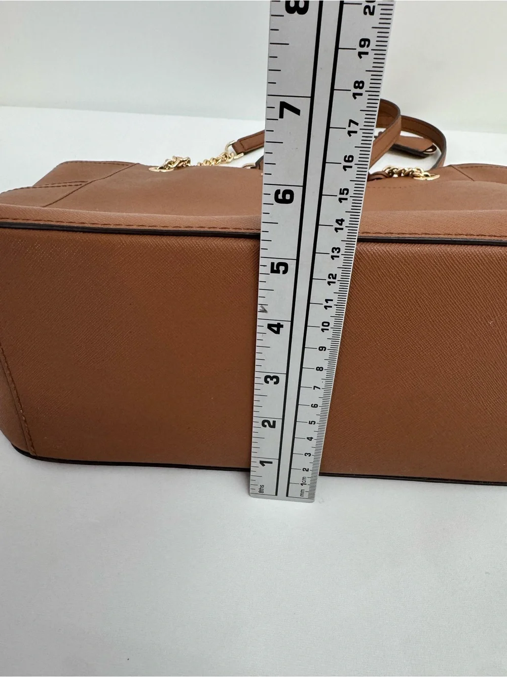 Michael Kors Jet Set Travel Large Chain Saffiano Leather Shoulder Tote Bag